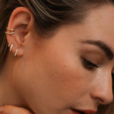 Eterna gold single huggie hoop earring - Helix & Conch