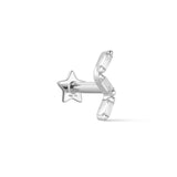 Rosalind 9k solid white gold zigzag flat back stud earring