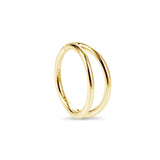 Anelli 9k solid yellow gold double band hinged segment earring for conch