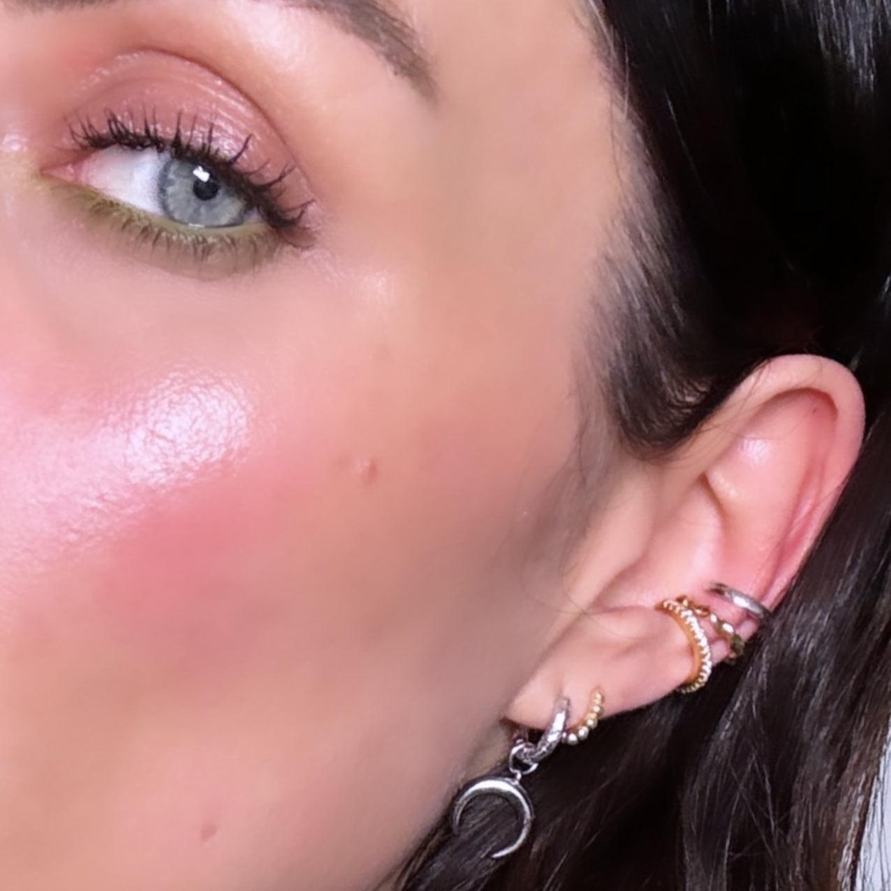 Rojillo Gold single ear cuff - Helix & Conch