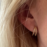 Melliza yellow gold plated large hoop earring