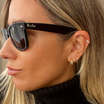 Bijou tiny gold single huggie hoop earring - Helix & Conch