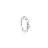 Tiare 9k solid white gold 8mm marquise clicker earring
