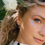 Celestial pair of gold star huggie hoop earrings - Helix & Conch