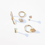 Clef single 9k solid yellow gold key charm - Helix & Conch