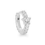 Etoile white gold plated star tiny single huggie - Helix & Conch