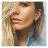 Vertex gold spike huggie hoop earring - Helix & Conch