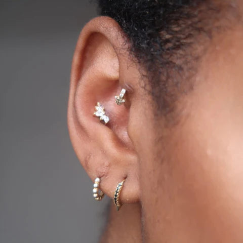 People love to see earrings in ears…. - Helix & Conch