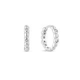 PRE-ORDER Stellar white gold plated hoop earring