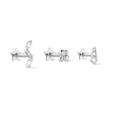 Solid 9k White Gold Stacking Set