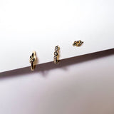 Stellar yellow gold plated hoop earring