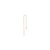 Espiga yellow gold spike threader earring