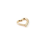 Corazon 9k solid yellow hinge heart earring