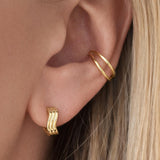 Anelli Double Band Hoop - 9k Solid Gold