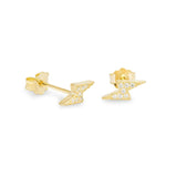Baleno gold lightning bolt stud earring