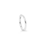 Ciclo medium 9k solid white gold hinged segment single earring