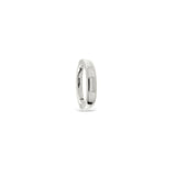 Eliptica 9k solid white gold oval rook earring