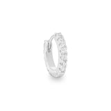 Eterna white gold single huggie hoop earring