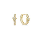 Etoile gold plated star tiny single huggie hoop earring