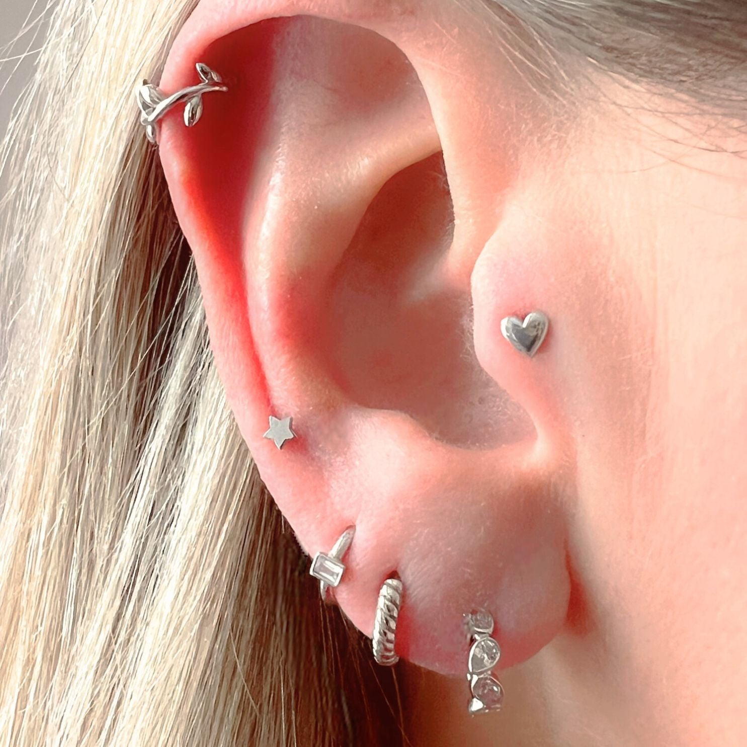 vides vine earring for helix piercing  - Helix & Conch