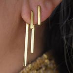 barres gold ear jacket - Helix & Conch