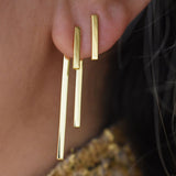 barres gold ear jacket - Helix & Conch