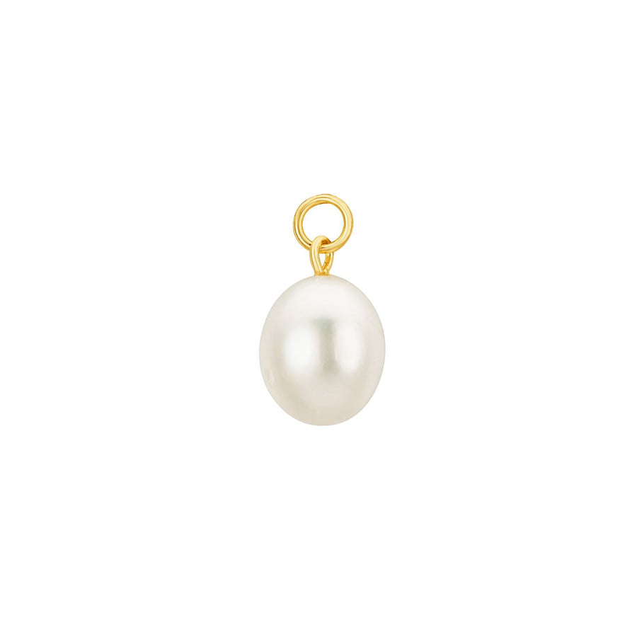 Aphrodite single yellow gold plated freshwater pearl charm