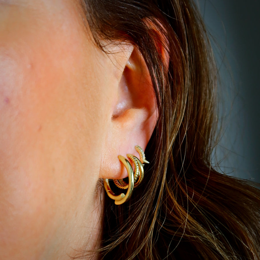 Midas yellow gold plated large hoop earring