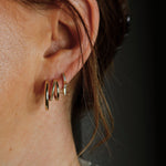 Melliza yellow gold illusion hoop earring - Helix & Conch