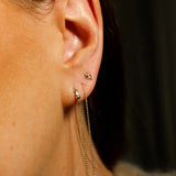 Stellar yellow gold plated hoop earring