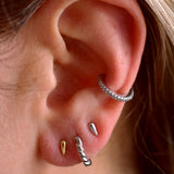 Pepita white gold tiny seed stud earring