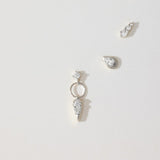 Emma Labret Stud - 9k Solid White Gold