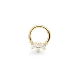 Marchesa 9k solid yellow gold daith hoop single earring