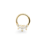 Marchesa 9k solid yellow gold daith hoop single earring