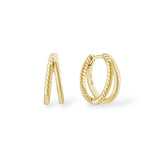 Melliza yellow gold plated large hoop earring