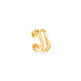 Ondas yellow gold single wave ear cuff