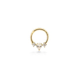 Rica 9k solid yellow gold daith single hoop earring