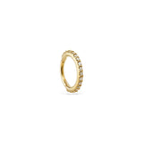Rizo tiny 9k solid yellow gold pavé eternity single clicker earring