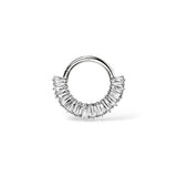 Royale 14k solid white gold single Daith earring