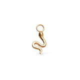 Serpente single 9k solid yellow snake charm