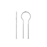 Sonora Threader Hoop - Silver