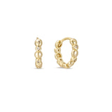 Stellar yellow gold plated hoop earring