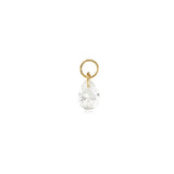 Stilla 9k solid yellow gold pear shaped charm for hinged segment earring