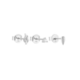 The Essential Stud Stacking Set - Silver