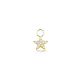 Tala 9k solid yellow gold jewelled star charm for earrings