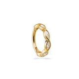 Tiare 9k large solid yellow gold hinged hoop earring for conch