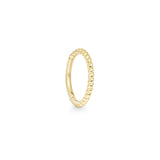 Trenza 14k solid yellow gold braided single hoop earring