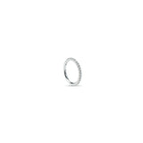 Rizo medium 9k solid white gold pavé eternity single hinged earring