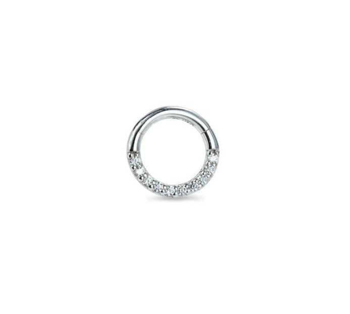 Eclipse 9k solid white gold daith earring