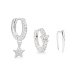White Gold Celestial Stacking Set (singles)